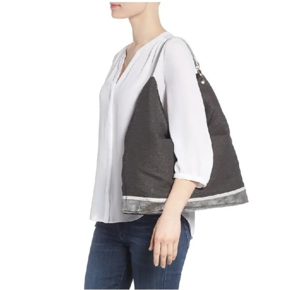 Céline Dion Softy Metallic Canvas Hobo - Picture 2 of 4